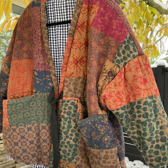 Unique Autumn/Winter 100% Cotton Quilted Jacket, M/L, multicolor - Picture 2 of 12